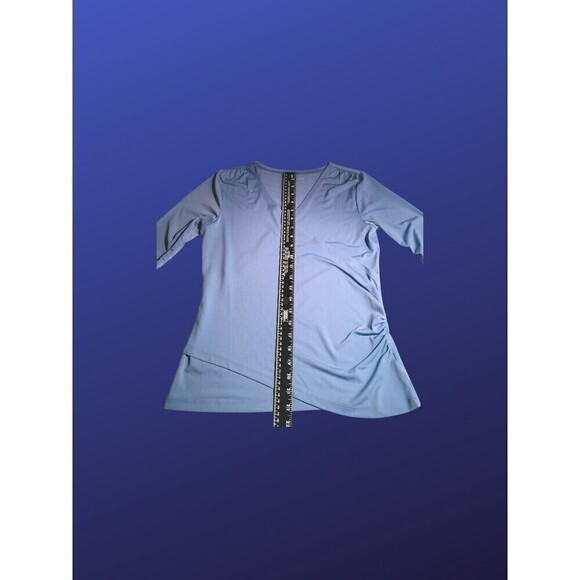 COLDWATER CREEK Surplice Wrap Top, LIGHT BLUE, Women’s Size X-Small, NWOT - Picture 6 of 8